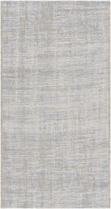 Close-up of the Manzanita Area Rug. Contemporary style in blue, cream, and taupe woven polypropylene. Design-Rectangle-237