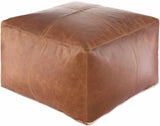 Barrington Leather Ottoman Pouf