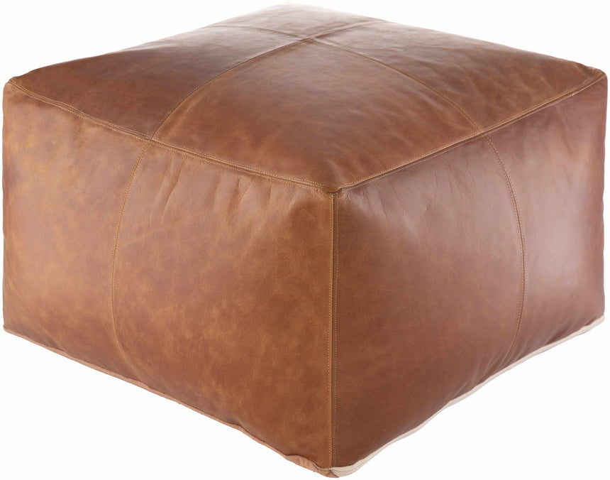 Barrington Leather Ottoman Pouf