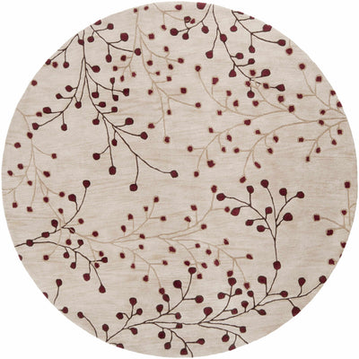 Elsu Beige&Burgandy Wool Rug