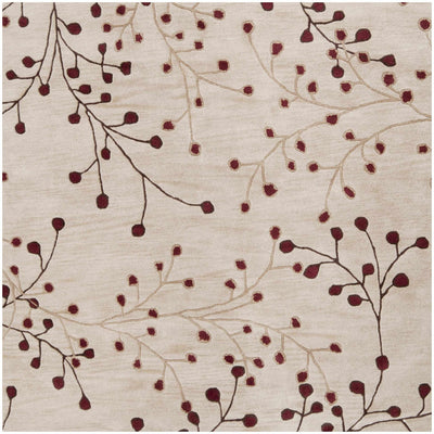 Elsu Beige&Burgandy Wool Rug