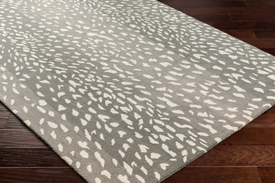 Athena Gray Giraffe Print Wool Rug