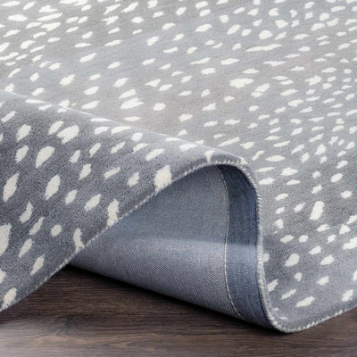 Athena Gray Giraffe Print Wool Rug