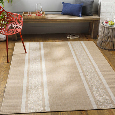 Pattison Beige/Tan Striped Rug - Clearance