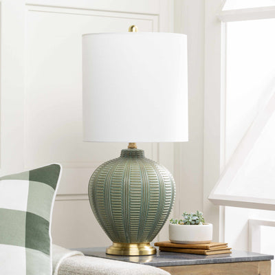 McMurray Green Textured Table Lamp