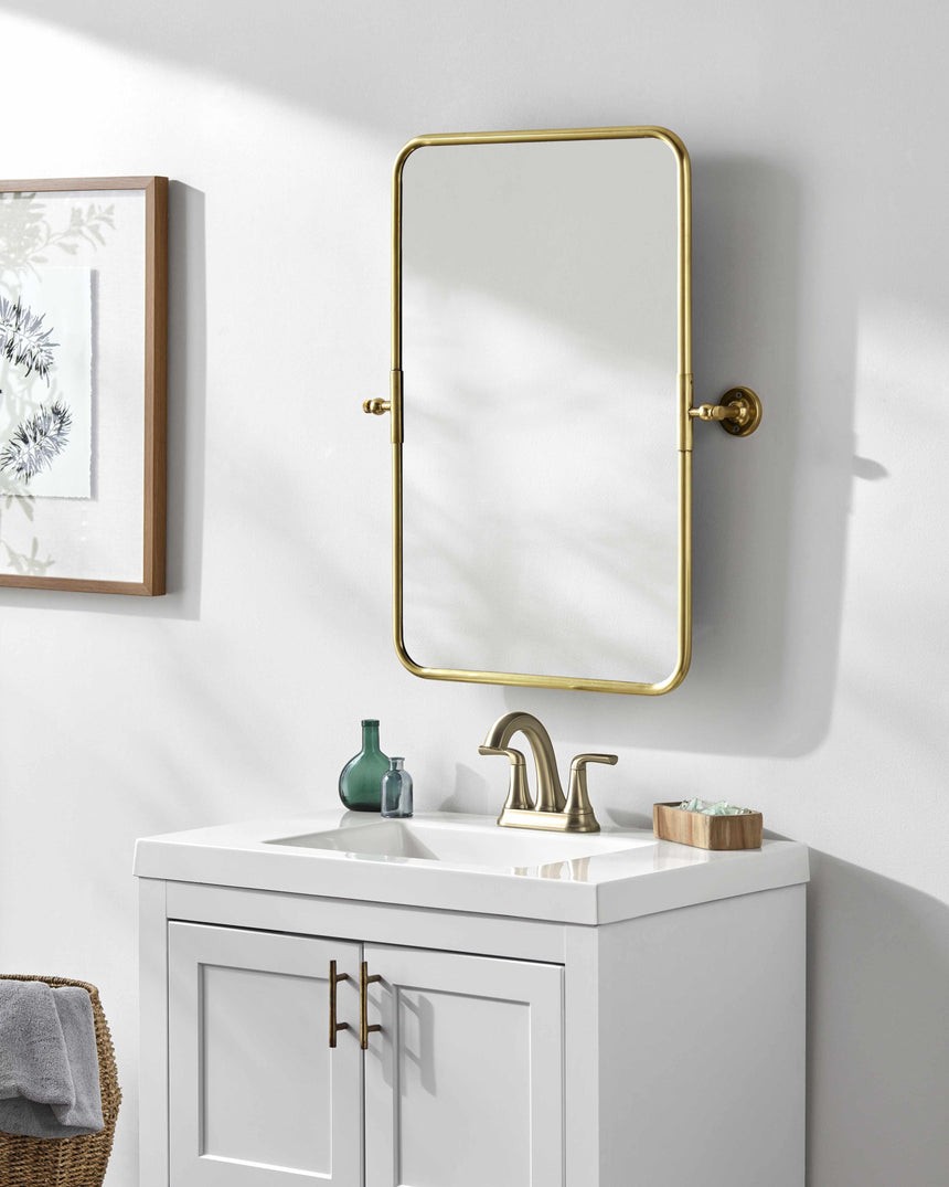 Middenmeer Gold Frame Rounded Corners Mirror