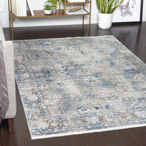 Meggett Distressed Viscose Area Rug