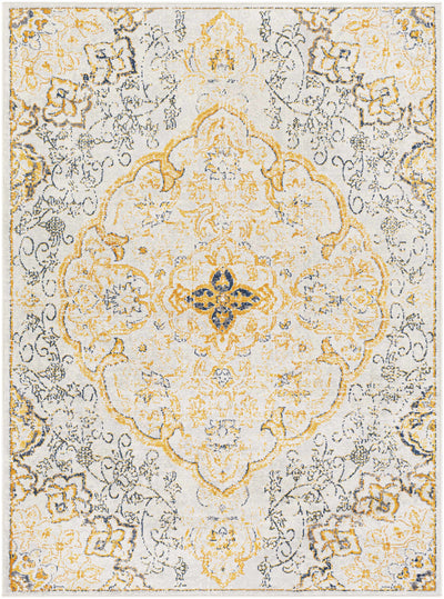 Mehoopany Yellow Medallion Area Rug