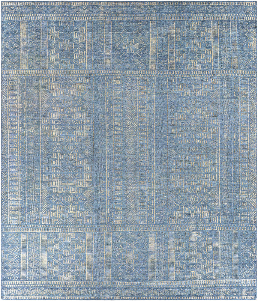 Meigs Blue Premium Viscose&Wool Rug - Clearance