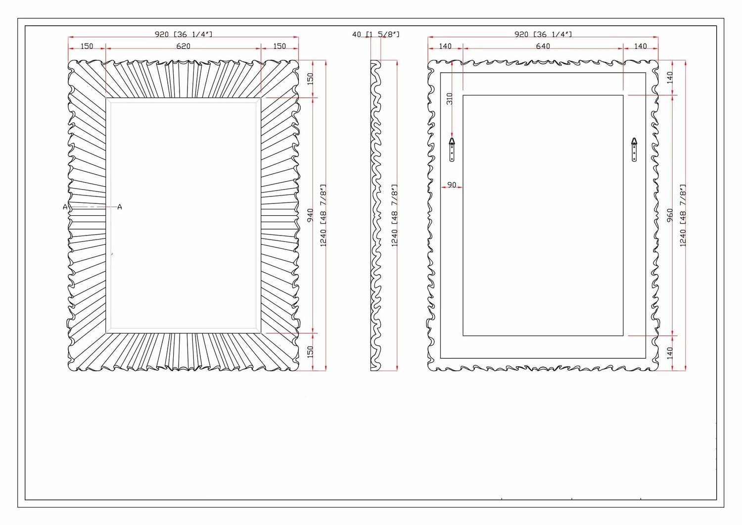 Mercier Silver Gray Mirror