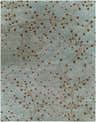 Close-up of the Sage Elsu Area Rug. Sage rug with brown and cream floral vine design. Hand-tufted wool rug. Design-Rectangle-7696