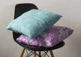 Porirua Geometric Aqua Accent Outdoor Pillow
