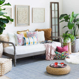 Durbin Indigo/White Cotton Flatweave Clearance Rug - Clearance