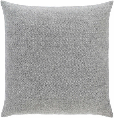 Milmine Charcoal Ivory Square Throw Pillow