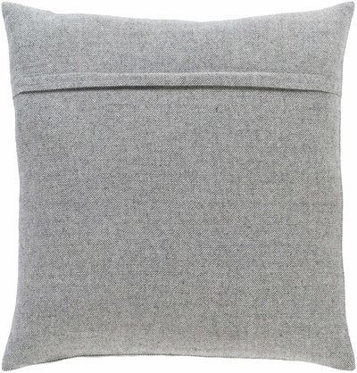 Milmine Charcoal Ivory Square Throw Pillow