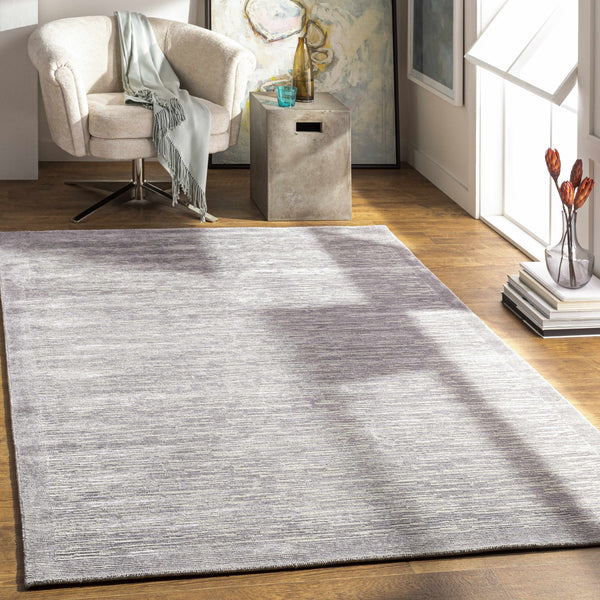 Mardi Silver Premium Wool&Silk Area Rug - Clearance