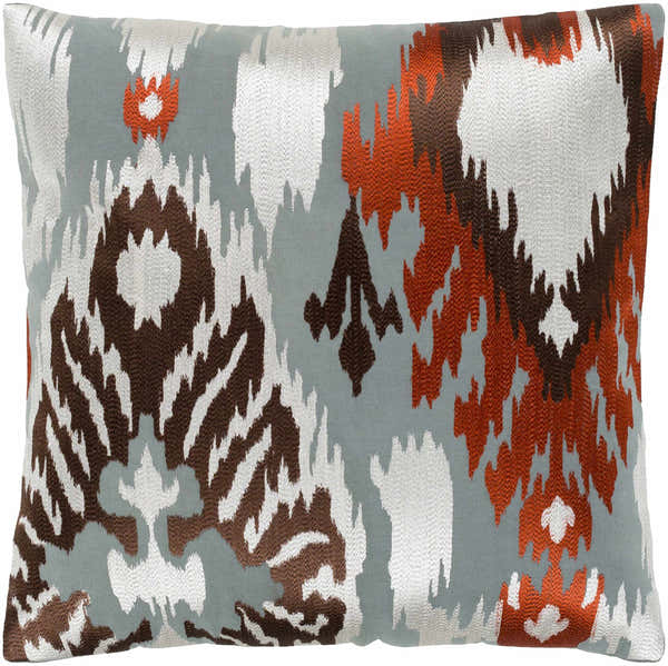 Minier Orange Brown Abstract Throw Pillow - Clearance