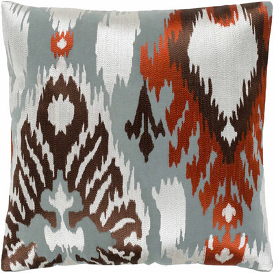 Minier Orange Brown Abstract Throw Pillow - Clearance