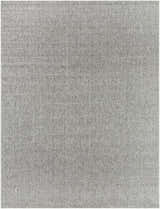 Close-up of the gray Medih Area Rug, featuring a subtle woven texture. Farmhouse, traditional, and transitional style. Design-Rectangle-7810