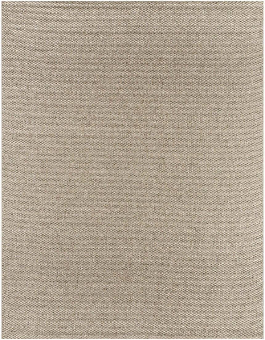 Close-up of the woven texture and neutral beige color of the Matah Beige Outdoor Area Rug. Design-Rectangle-7810