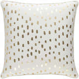 Milnesville White&Gold Polka Dot Throw Pillow