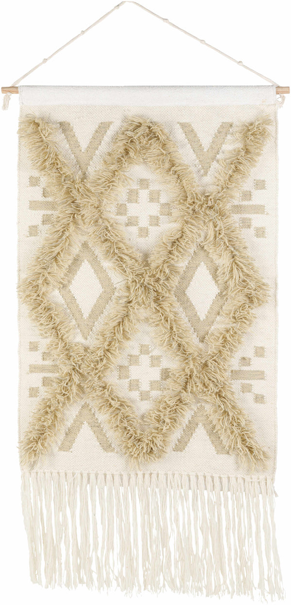 Malay Cream Diamond Fringe Wall Hanging