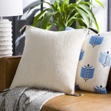 Mambusao Cream Square Throw Pillow
