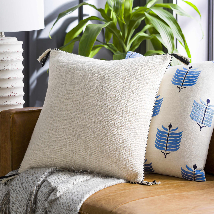 Mambusao Cream Square Throw Pillow