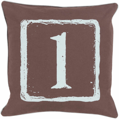 Mendon Number 1 Brown Throw Pillow - Clearance - Clearance