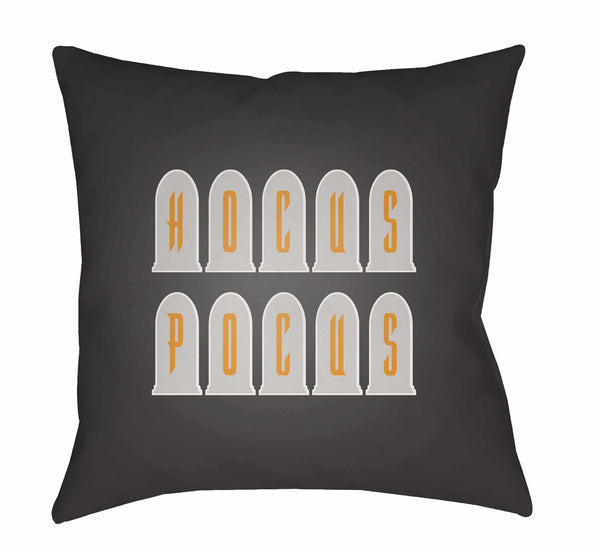 Halloween Hocus Pocus Black Pillow