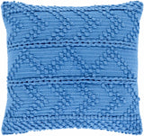 Minalin Blue Square Throw Pillow