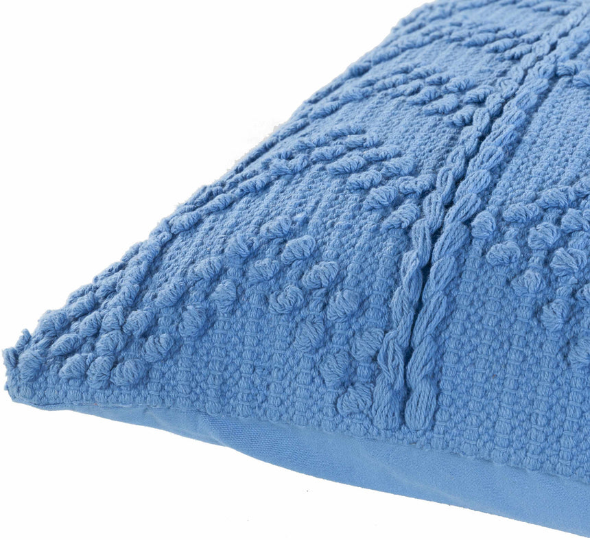 Minalin Blue Square Throw Pillow