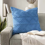 Minalin Blue Square Throw Pillow - Clearance
