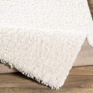 Mona Solid White Plush Rug