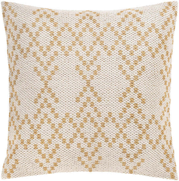 Monongah Ivory Textured Throw Pillow - Clearance
