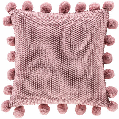 Manapa Light Pink Square Throw Pillow