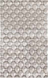 Close-up of the Montecito Area Carpet. Hand-knotted viscose rug with a contemporary charcoal and light gray geometric pattern. Design-Rectangle-69