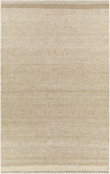 Close-up of the hand woven Manatal Flat Woven Wool Rug. Beige, cream, and light beige tones with subtle texture. Design-Rectangle-576