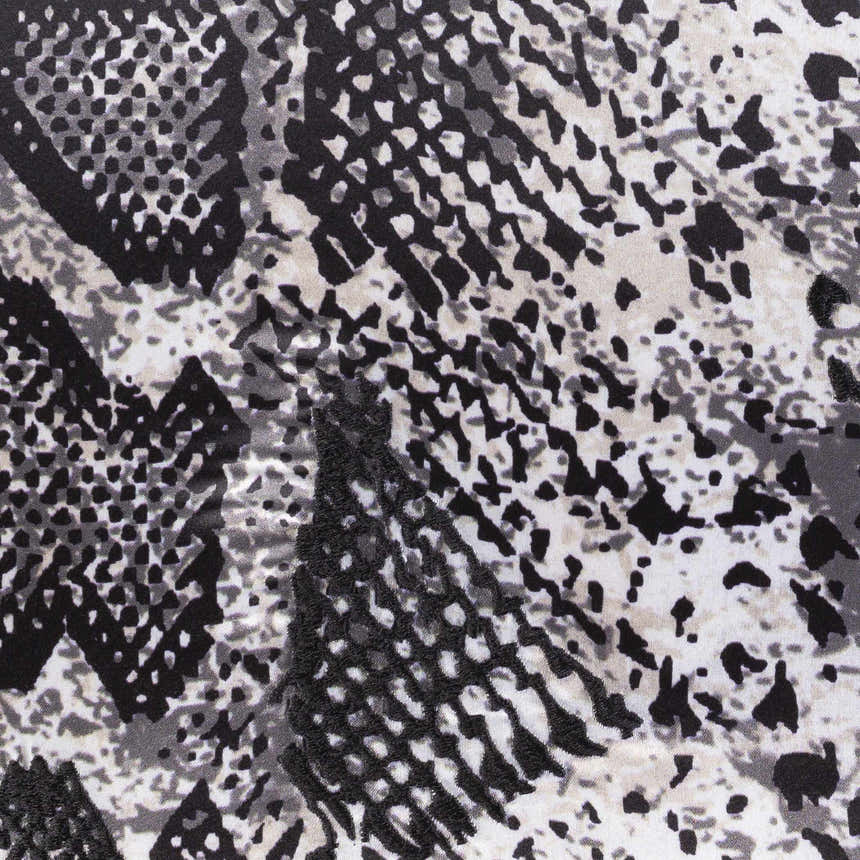 Manticao Charcoal Snake Print Throw Pillow - Clearance