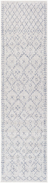 Maunawili Blue Detailed Gray Rug - Clearance