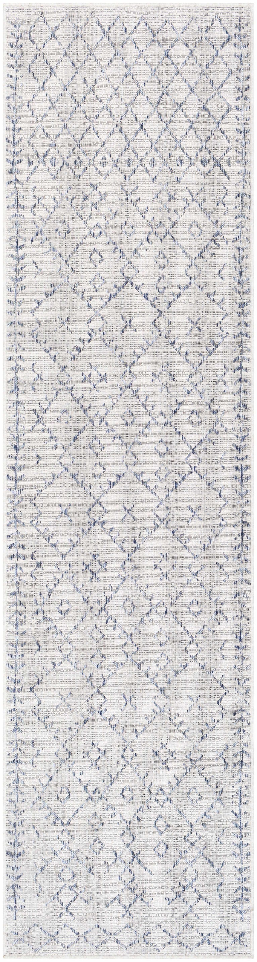 Maunawili Blue Detailed Gray Rug - Clearance