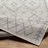 Maunawili Blue Detailed Gray Rug - Clearance