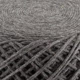 Moapa Charcoal Wool Pouf