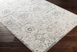 Moelfre Neutral Damask Area Rug