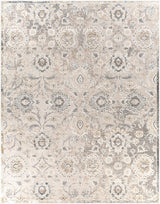 Moelfre Neutral Damask Area Rug