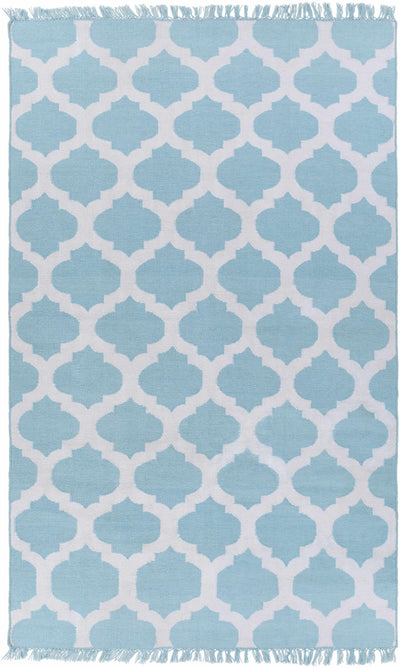 Unique Teal Outdoor Trellis Area Rug - Clearance