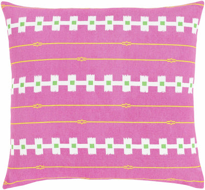 Morann Pink Geometric Square Accent Pillow - Clearance