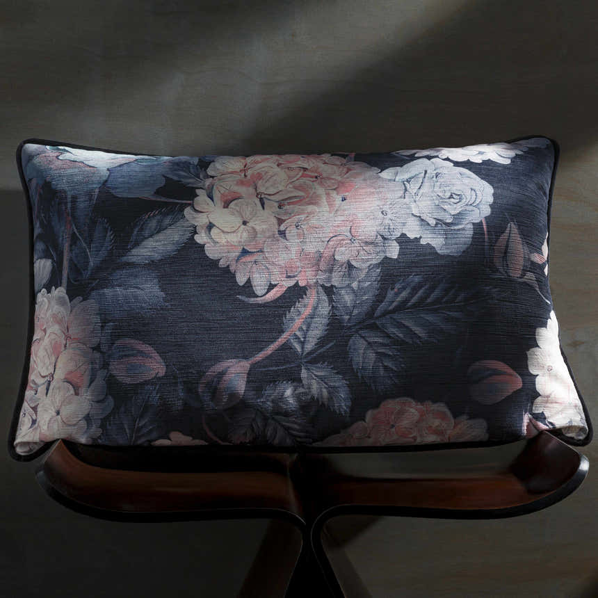 Moree Navy Pastel Garden Throw Pillow - Clearance
