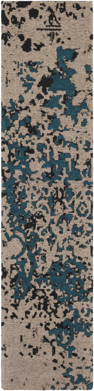 Sweeny Teal Abstract Area Rug - Clearance