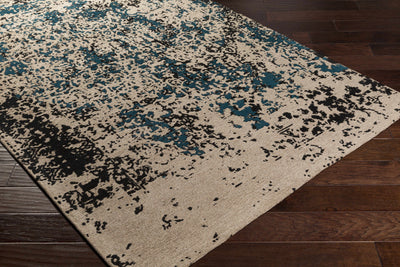 Sweeny Teal Abstract Area Rug - Clearance
